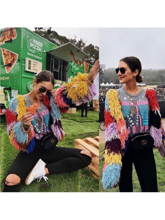 Alice + Olivia Jackets & Blazers - Alice + Olivia Multicolor Fringe Teddy Jacket in multicolor fringe.  Coachella